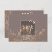 PixDezines RSVP Dallas Skyline/Pink金ゴールド/DIYカラー (正面/裏面)