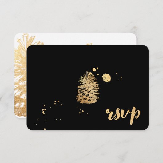 PixDezines rsvp dazled/金ゴールド/pinecone/soiree (正面/裏面)
