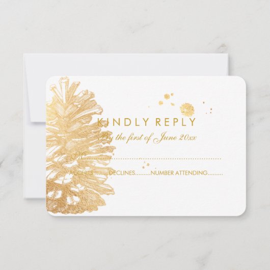 PixDezines rsvp dazled/金ゴールド/pinecone/soiree (裏面)