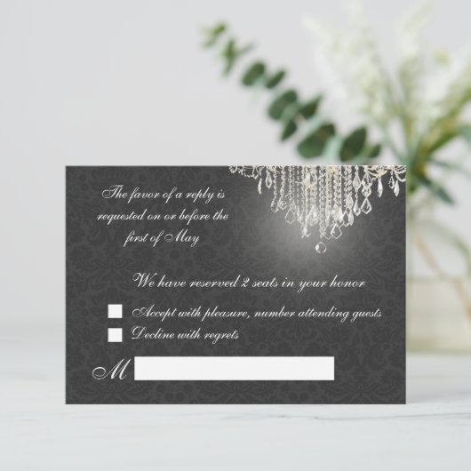 PixDezines rsvp, desiere damask 出欠カード (スタンド正面)