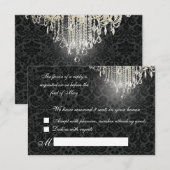 PixDezines rsvp, desiere damask 出欠カード (正面/裏面)