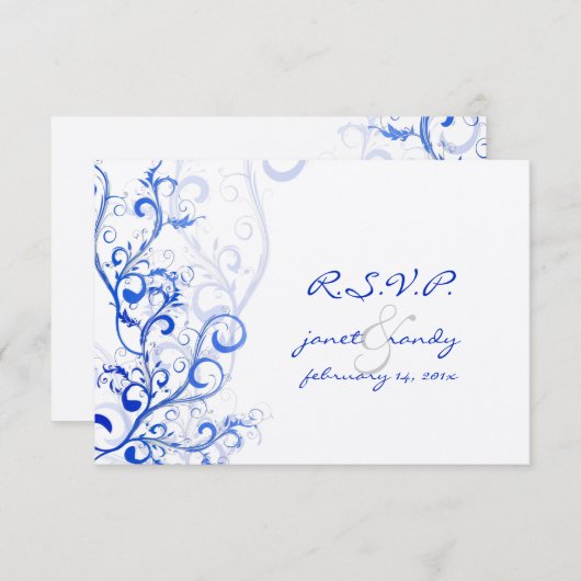 PixDezines rsvp Freosh/swarls 葉 /blue (正面/裏面)