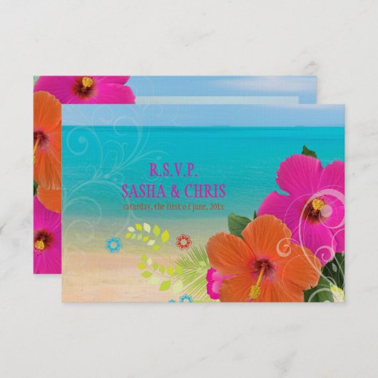 PixDezines rsvp hibiscus+fern (正面/裏面)