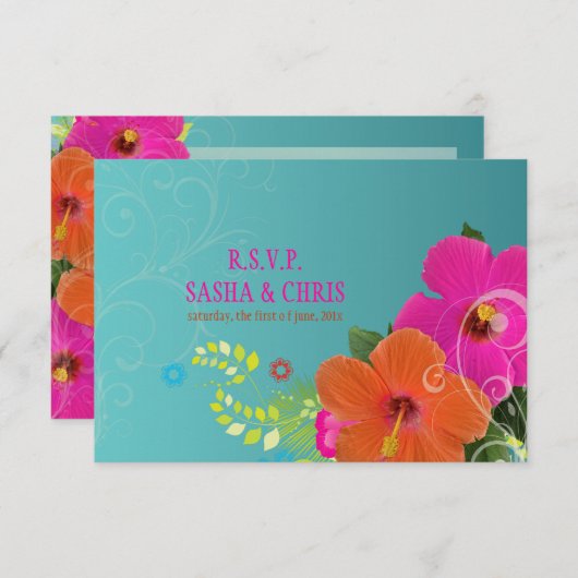 PixDezines rsvp hibiscus+fern (正面/裏面)