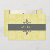 PixDezines rsvp Liliana Damask、カスタマイズ可能 (正面/裏面)