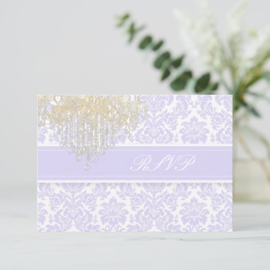 PixDezines rsvp moiré damask+Chandelier/purple (スタンド正面)