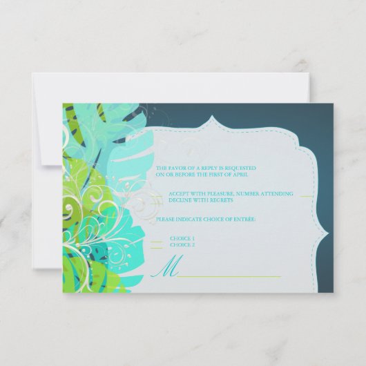 PixDezines rsvp Monstera/ライム+Aqua (裏面)