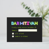 PixDezines Rsvp Neon Lights/Vegasスタイル/（ユダヤ教の）バル・ミツ (スタンド正面)