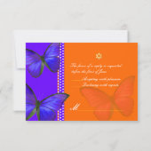 PixDezines rsvp/Papillon/Cobalt,バルミツワー 出欠カード (裏面)