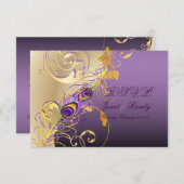 PixDezines rsvp Peacock、Filigree+swarls/DIY文字 (正面/裏面)