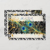 PixDezines rsvp peacock pizzazz、damask+ブラックレース (正面/裏面)