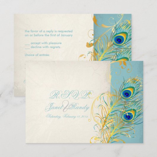 PixDezines rsvp Peacock Pizzazz/DIY文字 (正面/裏面)