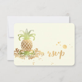 PixDezines RSVP Pineapple/フェイク金ゴールドブラシストローク