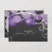 PixDezines rsvp purple lanterns+chalkboard (正面/裏面)