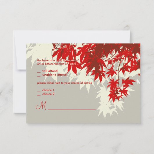 PixDezines rsvp Red Maple葉の秋 (裏面)