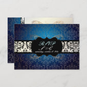 PixDezines rsvp Rossi Damask、ミッドナイトブルー (正面/裏面)