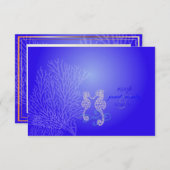 PixDezines rsvp Seahose、コバルトブルー、ビーチパーティー (正面/裏面)