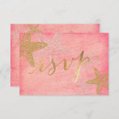 PixDezines RSVP/Starfish 出欠カード (正面/裏面)