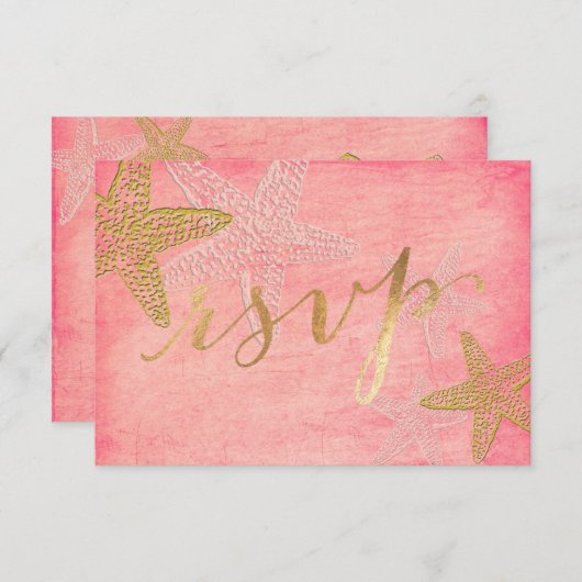 PixDezines RSVP/Starfish 出欠カード (正面/裏面)