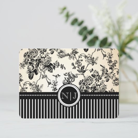 PixDezines rsvp toile/バラ/black (スタンド正面)