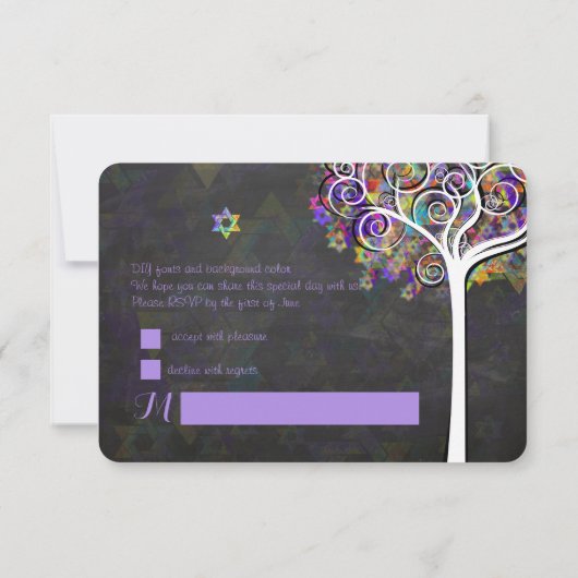 PixDezines rsvp tree of lifeバルミツワー (裏面)