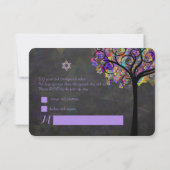 PixDezines rsvp tree of lifeバルミツワー 招待状 (裏面)