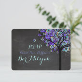 PixDezines rsvp tree of lifeバルミツワー 招待状 (スタンド正面)