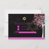 PixDezines rsvp tree of life/Stars, バルミツワー 招待状 (裏面)