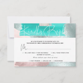 PixDezines RSVP w食事、アーモダント、ブルーティール(緑がかった色)