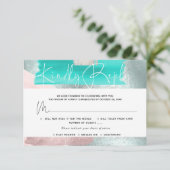 PixDezines RSVP w食事、アーモダント、ブルーティール(緑がかった色) (スタンド正面)