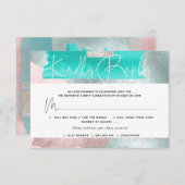 PixDezines RSVP w食事、アーモダント、ブルーティール(緑がかった色) (正面/裏面)