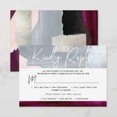 PixDezines RSVP w Meal, モダンArt, Burgundy Gray (正面/裏面)