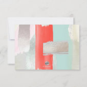 PixDezines RSVP w Meal, モダンArt, Mint Coral (裏面)