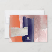 PixDezines RSVP w Meals, モダンArt, Navy Coral (裏面)