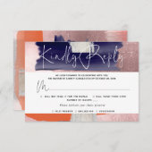 PixDezines RSVP w Meals, モダンArt, Navy Coral (正面/裏面)