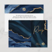 PixDezines RSVP Watercolor Agateバー（ユダヤ教の）バル・ミツバー (正面/裏面)