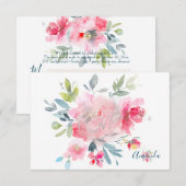 PixDezines RSVP Watercolor Flowersバルミツワー (正面/裏面)