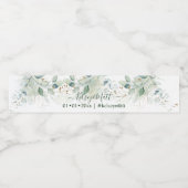 PixDezines Rusttic Water color Greenery Eucalyptus ペットボトルラベル (シングルラベル)