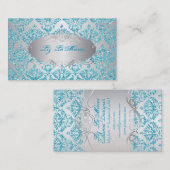 PixDezines sabine damask/フェイクグリッター 名刺 (正面/裏面)