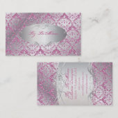 PixDezines sabine damask/フェイクグリッター 名刺 (正面/裏面)