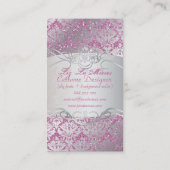 PixDezines sabine damask/フェイクグリッター 名刺 (裏面)