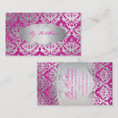 PixDezines sabine damask/フェイクグリッター 名刺 (正面/裏面)