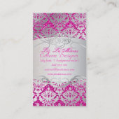 PixDezines sabine damask/フェイクグリッター 名刺 (裏面)