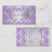 PixDezines sabine damask/フェイクグリッター 名刺 (正面/裏面)