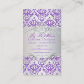 PixDezines sabine damask/フェイクグリッター 名刺 (裏面)