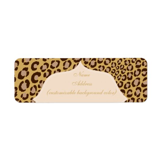 PixDezines Safari、ブラウン+タン、Leopard ラベル (正面)