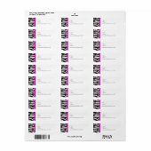 PixDezines Safari、白+黒、ゼブラ ラベル (フルシート)