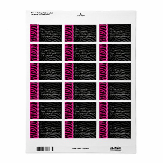 PixDezines Safari/zebra/DIYカラー ラベル (フルシート)