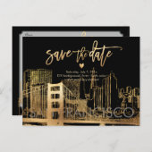 PixDezines San Francisco日付の保存 案内ポストカード (正面/裏面)