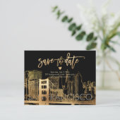 PixDezines San Francisco日付の保存 案内ポストカード (スタンド正面)